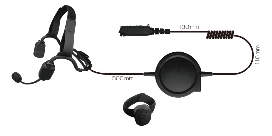 Wireless PTT with bone conduction speaker headset